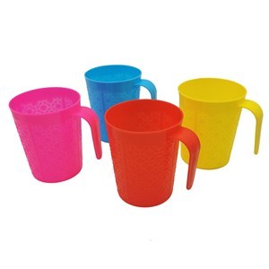 Imagen de Taza de plástico x4, colores surtidos