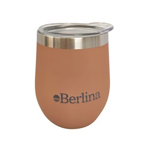 Imagen de Mate con tapa 220ml Berlina ROSADO, doble pared de acero inoxidable, en caja