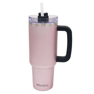 Imagen de Vaso térmico doble pared 1200ml, sorbito de plástico, Berlina ROSADO