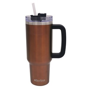 Imagen de Vaso térmico doble pared 1200ml, sorbito de plástico, Berlina COBRE