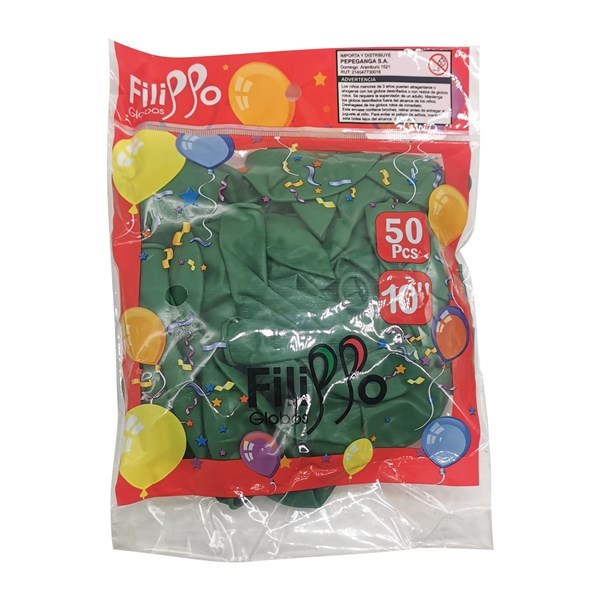 Imagen de Globo 10" FILIPPO verde oliva, bolsa x50
