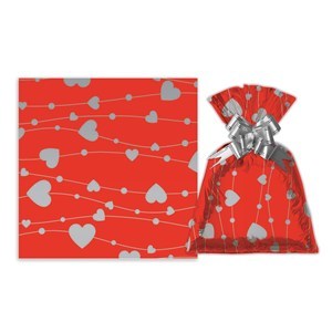 Imagen de Bolsa de regalo metalizado con diseño mediana PACKx50