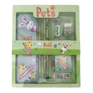 Imagen de Set escolar 7 piezas, en caja varios colores