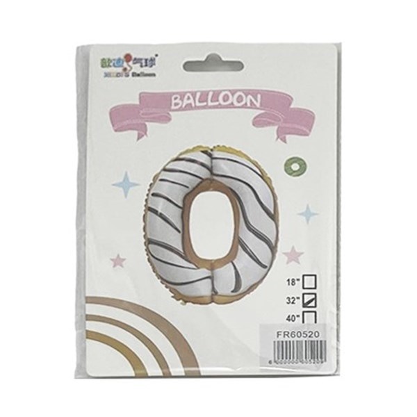 Imagen de Globo metalizado 32", N°0 en bolsa