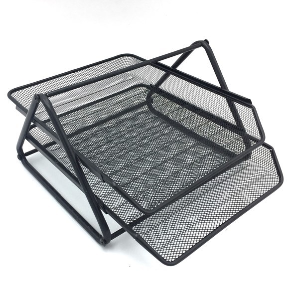 Imagen de Organizador de metal con 2 bandejas, en caja