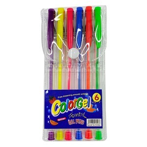 Imagen de Lapicera de gel x6 colores flúo, en estuche de PVC,  PACK x12