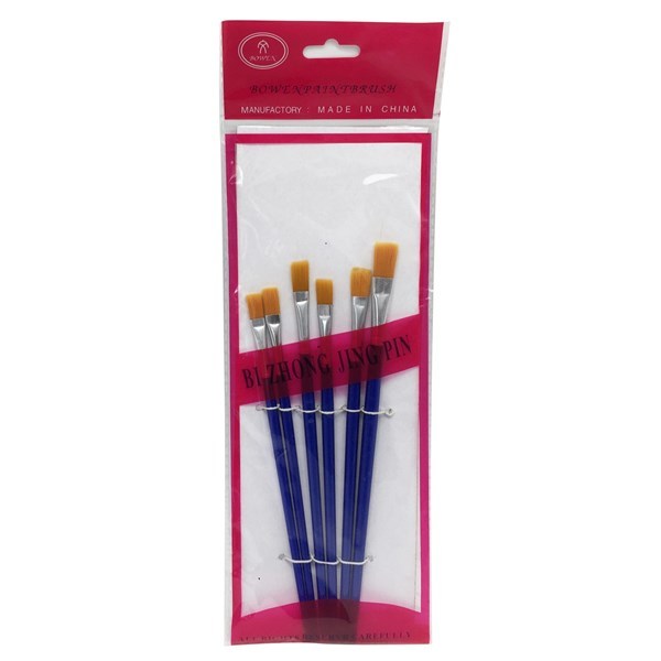 Imagen de Pincel de madera y nylon x6, en bolsa