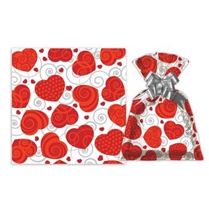 Imagen de Bolsa de regalo metalizado con diseño mediana PACKx50