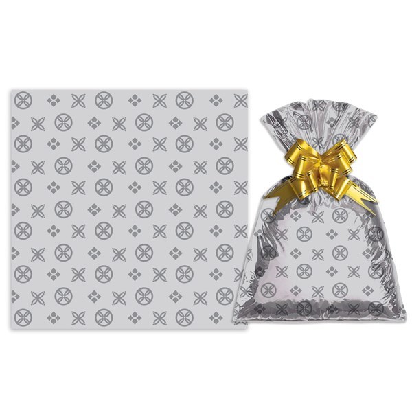 Imagen de Bolsa de regalo metalizado con diseño mediana PACKx50