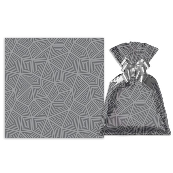 Imagen de Bolsa de regalo metalizado con diseño mediana PACKx50