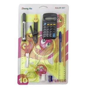 Imagen de Set escolar 11 piezas, en blister varios colores