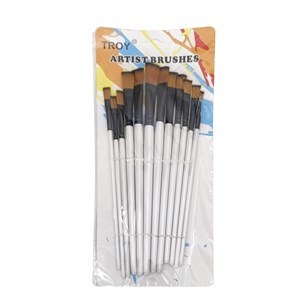 Imagen de Pincel de madera y nylon x12, en bolsa