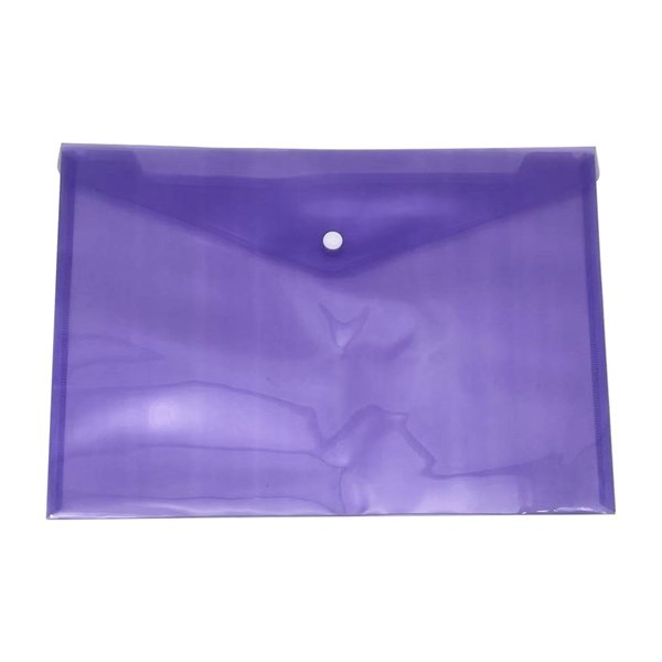 Imagen de Sobre de PVC A4 con botón, varios colores PACK x12
