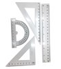Imagen de Juego de geometría 4 piezas, 20cm, en bolsa