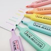 Imagen de Marcador resaltador flúo x12, punta biselada, colores pasteles, en estuche PVC