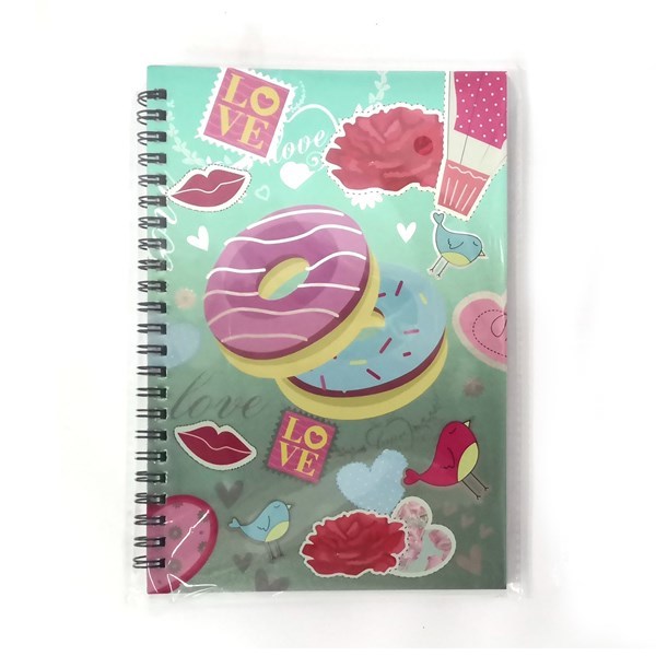 Imagen de Libreta con espiral 80 hojas, varios diseños