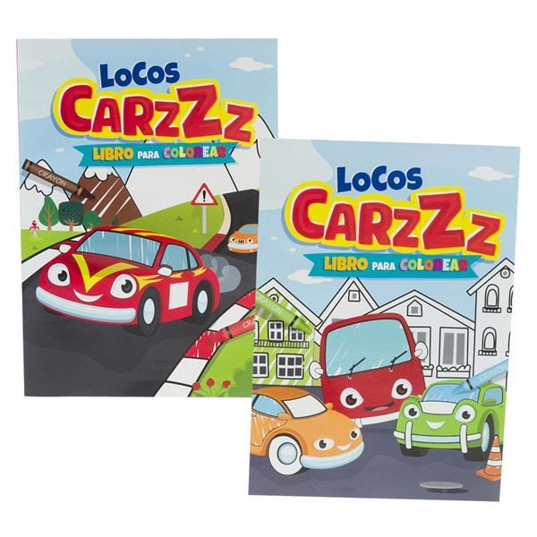 Imagen de Libro para colorear 80 páginas, AUTOS, 2 títulos