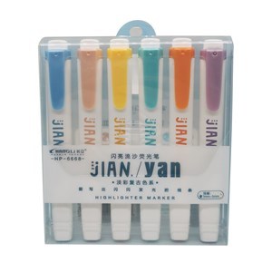 Imagen de Marcadores resaltadores x6, metalizados, en estuche de PVC