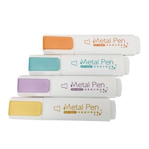 Imagen de Marcadores resaltadores x4, metalizados, en estuche de PVC