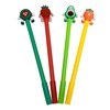Imagen de Lapicera de gel negro frutas, CAJAx12