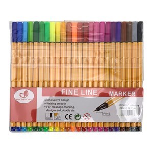 Imagen de Marcadores x24 finos punta 0.4, en sobre PVC