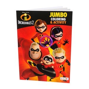 Imagen de Libro para colorear 80 páginas, LOS INCREÍBLES, 2 títulos, inglés