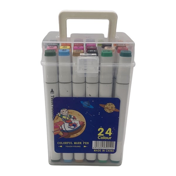 Imagen de Marcadores x24 colores doble punta, en estuche