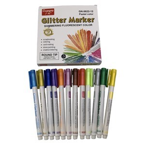 Imagen de Marcadores 12 colores con brillantina, en caja