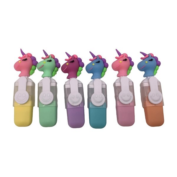 Imagen de Marcador resaltador flúo mini x6, en sobre PVC