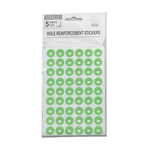 Imagen de Etiqueta para reforzar perforaciones, en bolsa, varios colores, PACKx12