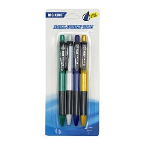 Imagen de Lapicera tinta azul x4 retráctil, 0.7mm en blister