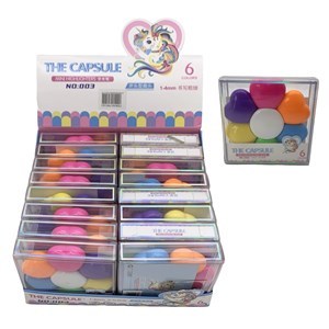 Imagen de Marcador resaltador flúo 6 colores en 1, en caja PVC, CAJAx16