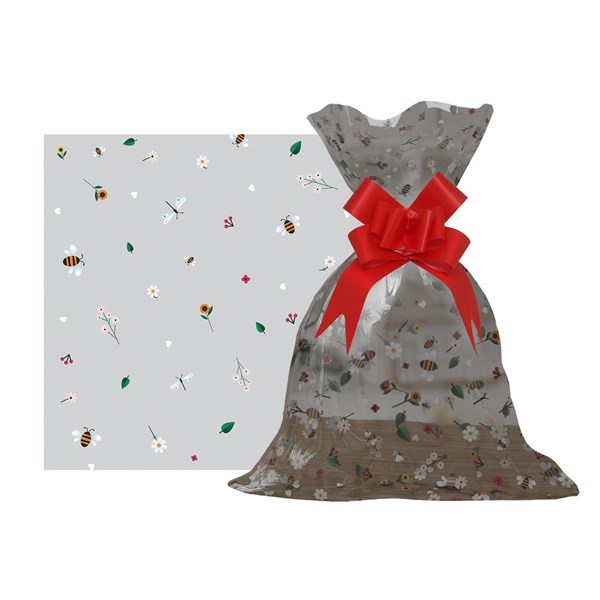 Imagen de Bolsa de regalo transparente con diseño, chica PACKx50