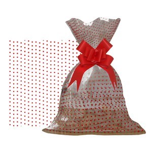 Imagen de Bolsa de regalo transparente con diseño, grande PACKx50