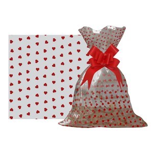 Imagen de Bolsa de regalo transparente con diseño, grande PACKx50