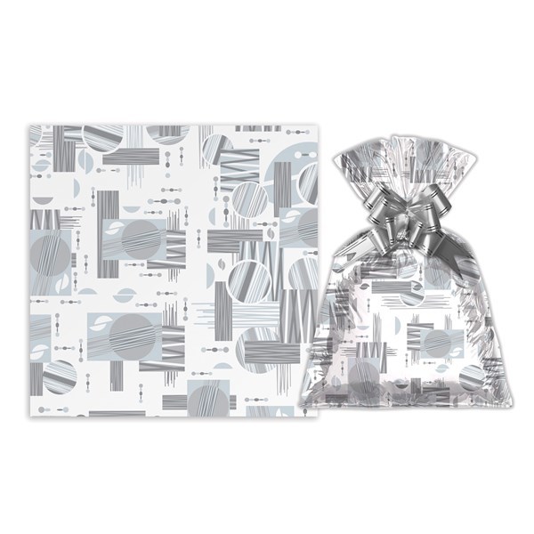 Imagen de Bolsa de regalo metalizado con diseño grande PACKx50