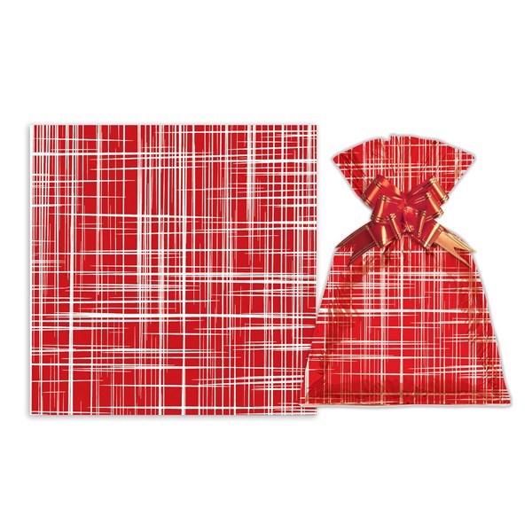 Imagen de Bolsa de regalo metalizado con diseño mediana PACKx50