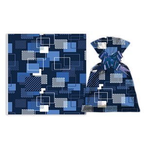 Imagen de Bolsa de regalo metalizado con diseño mediana PACKx50