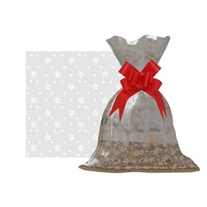 Imagen de Bolsa de regalo cierre adhesivo, transparente con diseño grande PACKx50