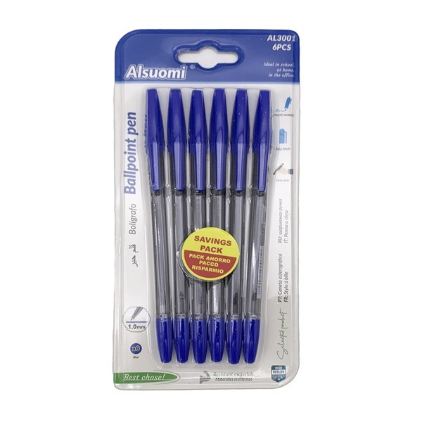 Imagen de Lapicera 1.0 tinta azul x6, en blister