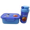 Imagen de Vianda contenedor de plástico con botella y cubiertos, en bolsa, varios colores