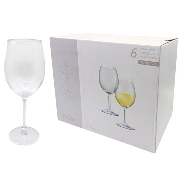 Imagen de Copa de vidrio Berlina Sicilia, 580ml, CAJA x6