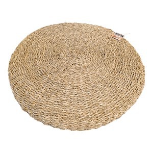 Imagen de Puff tatami de fibras naturales, junco de agua