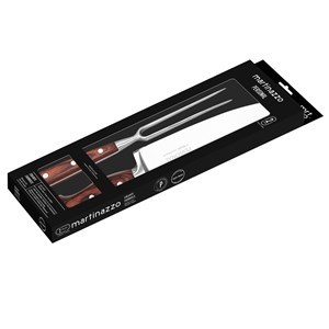 Imagen de Cuchillo asador 8" y tenedor acero inoxidable  PERSONAL MARTINAZZO en caja