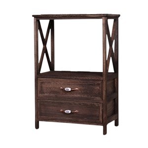 Imagen de Mueble organizador de madera, 2 cajones, 1 estante