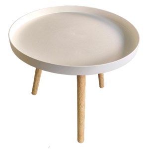 Imagen de Mesa redonda de madera y plástico, en caja