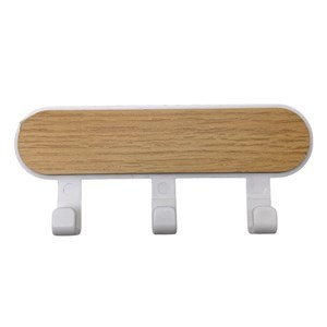 Imagen de Perchero de plástico autoadhesivo, con 3 ganchos, en caja