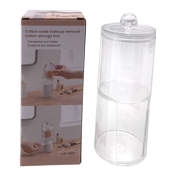 Imagen de Porta discos de algodón y porta hisopos de acrílico, en caja