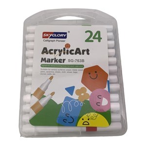 Imagen de Marcadores x24 colores, pintura acrílica en estuche