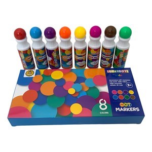 Imagen de Marcador de puntos x8 colores, en caja
